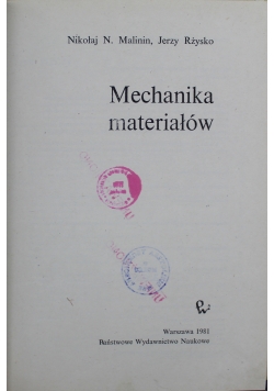 Mechanika materiałów