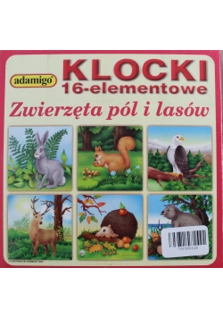 Klocki 16 elementowe Zwierzęta pól i lasów Nowa