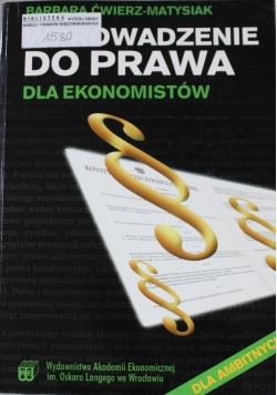 Wprowadzenie do prawa dla ekonomistów
