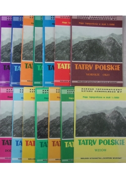 Zestaw 14 map: Tatry Polskie