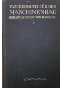 Taschenbuch fur den maschinenbau, 1929r.