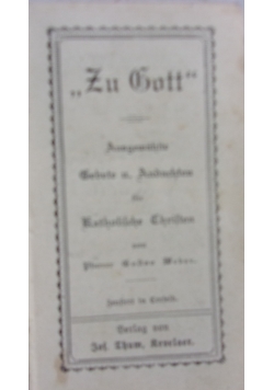 Zu Gott,1919r.