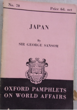Japan by sir George Sansom,1944 r.