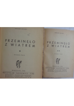 Przeminęło z wiatrem, zestaw 2 książek, 1948 r.