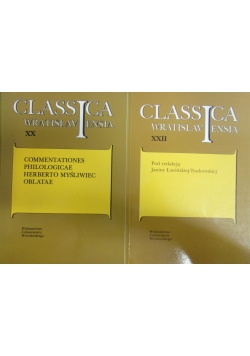 Classica Wratislaviensia, tom XXII i XX