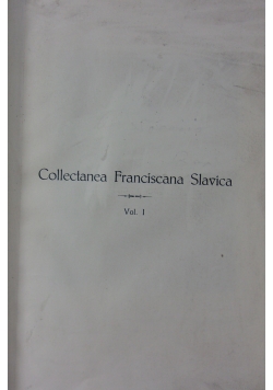 Collectanea Franciscana Slavica