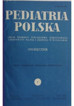 Pediatria polska miesięcznik, nr 1