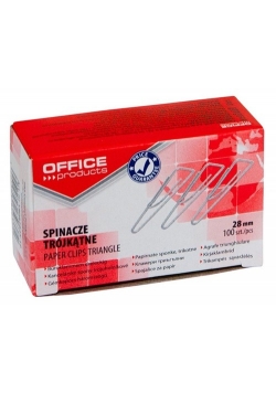 Spinacze biurowe 28mm trójkątne 100 sztuk