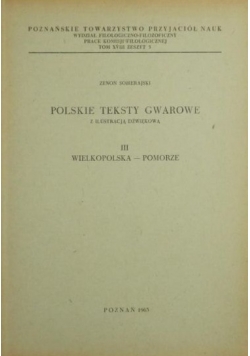 Polskie teksty gwarowe z ilustracją dźwiękową III