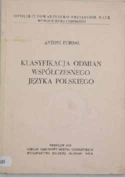 Klasyfikacja odmian współczesnego języka polskiego