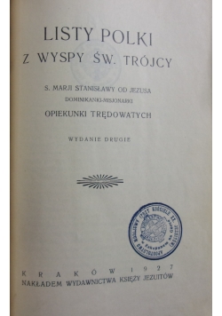 Listy Polski z wyspy Św.Trójcy ,1927 r.