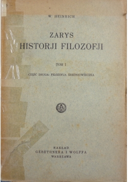 Zarys historii filozofii tom 1,  1930 r.
