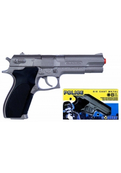 Metalowy pistolet policyjny 8 naboi