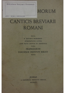Cantis breviarii romani