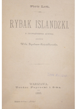 Rybak Islandzki ,1888r.