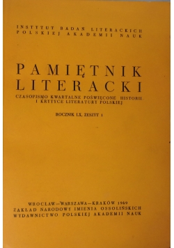 Pamiętnik literacki. Rocznik LX, zeszyt 1