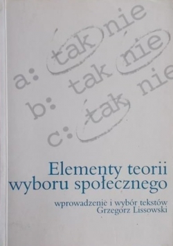 Elementy teorii wyboru społecznego