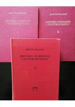 Historia harmonii i kontrapunktu, tomy od I do III