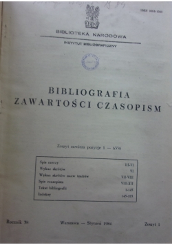 Bibliografia zawartości Czasopism ,Zeszyt 1 do 3