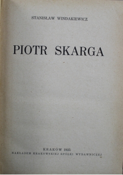 Piotr Skarga 1925 r.