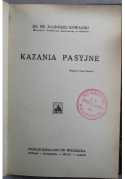 Kazania pasyjne 1929 r