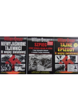 Tajne epizody II wojny światowej/Szpieg który spędził wojnę  w łóżku/Niewyjaśnione tajemnice II wojny światowej, zestaw 3 książek
