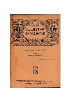 Mocarstwo Anonimowe, 1921 r.