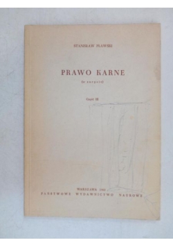 Prawo karne, cz. III
