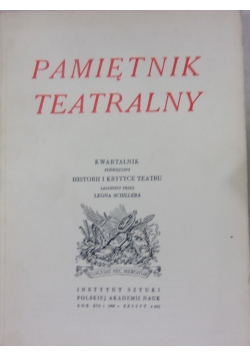 Pamiętnik teatralny, Zeszyt 4 (68)