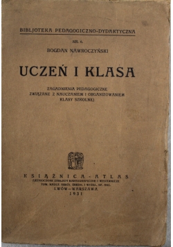 Uczeń i Klasa 1931 r.