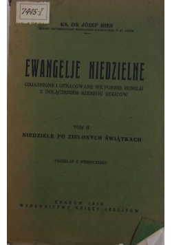 Ewangelie niedzielne Tom II,1936r.