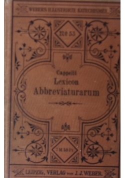 Lexicon Abbreviaturarum, 1901r.