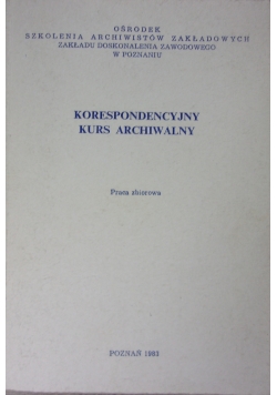 Korespondencyjny kurs archiwalny