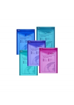 Teczka kopertowa Snopake Polyfile P A6 pion 5 sztuk mix