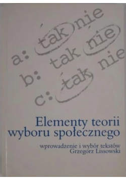 Elementy teorii wybory społecznego