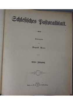 Gchlesisches Pastoralblatt. 1889r.