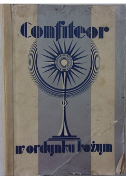 Confiteor w ordynku bożym, 1930 r.