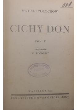 Cichy Don, 1935 r.