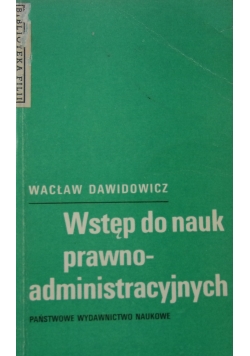 Wstęp do nauk prawno-administracyjnych