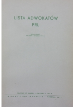 Lista adwokatów PRL