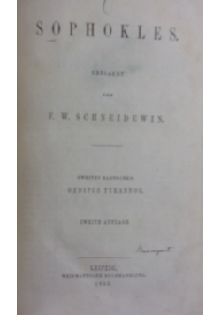Sophokles erklaert, 1853 r.
