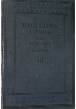 Carmina recensvit fridericvs vollmer, 1913 r.