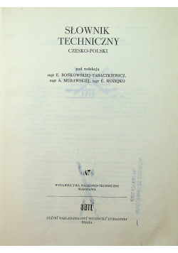 Słownik techniczny czesko polski