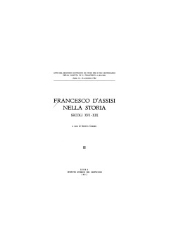 Francesco D'assisi Nella Storia