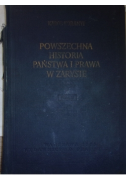 Powszechna historia państwa i prawa tom II