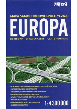 Europa mapa samochodowo-polityczna 1:4 300 000