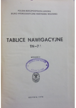 Tablice Nawigacyjne TN-74