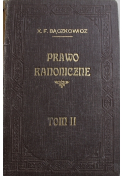 Prawo Kanoniczne Tom II 1933 r.