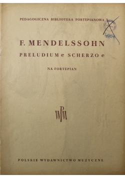 Preludium e Scherzo e na fortepian