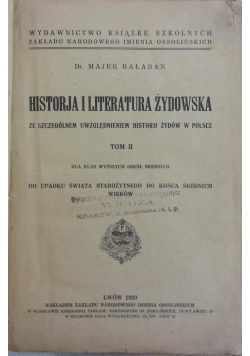 Historja i literatura żydowska, 1920r